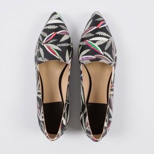 Paul Smith Leather Rowan Leaf 'vern' Pointed Flats